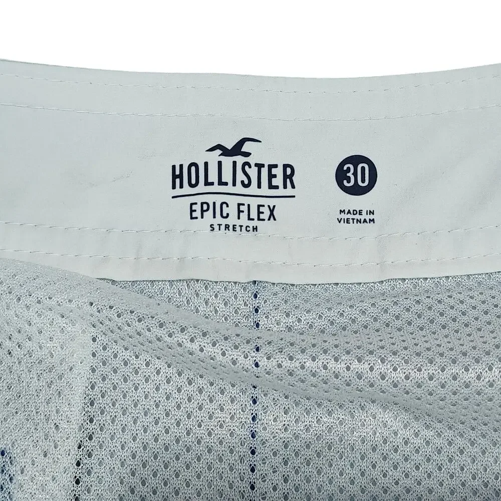 Hollister Epic Flex Mens Stretch Board Shorts Swim Trunk Size 30 Mesh Lining
